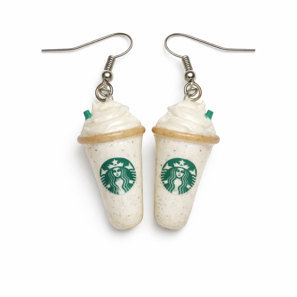 Handmade Starbucks Frappuccino Drink Earrings | Mini Coffee Cup Dangle Earrings